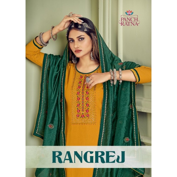 Panch Ratna Rangrej Heavy Parampra Silk Dress Materials
